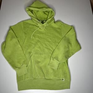 Vintage Russell Athletic Green Hoodie Size M USA Spellout Pullover Sweatshirt